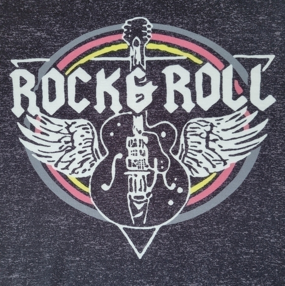 ✨SHEIN LUNE Letter Graphic Rock & Roll Tee✨ - Picture 2 of 3